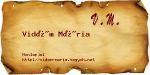 Vidám Mária névjegykártya