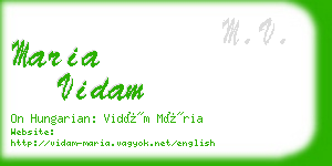 maria vidam business card